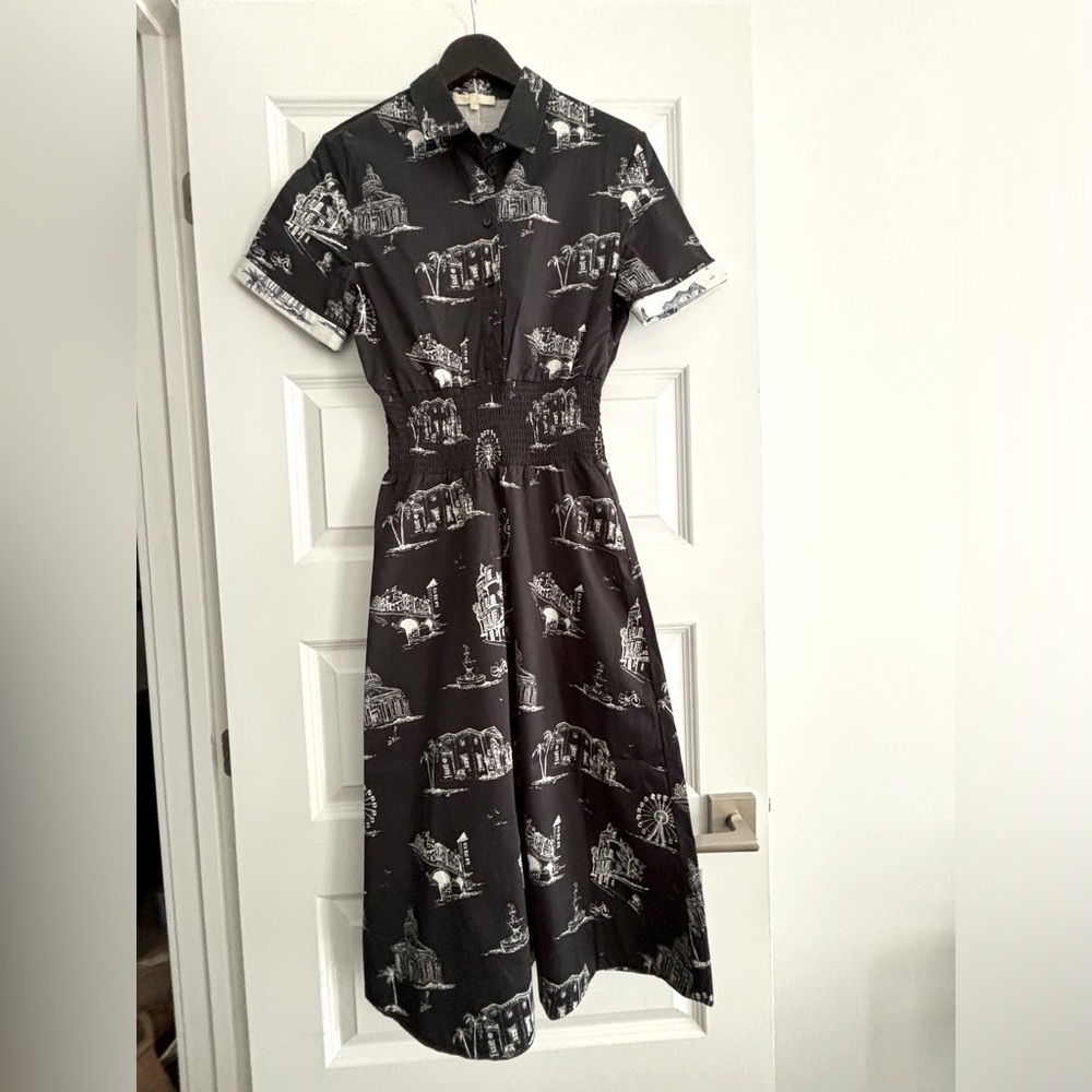Maje Black and White Printed Dress - Picture 3 of 10